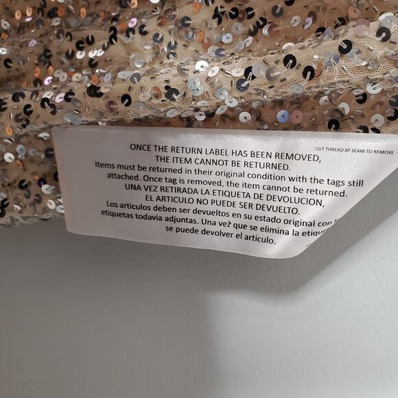 Mac Duggal 5526 Sleeveless Sequined Midi Cocktail Dress Rosewood Cream Size 14 - Picture 12 of 12